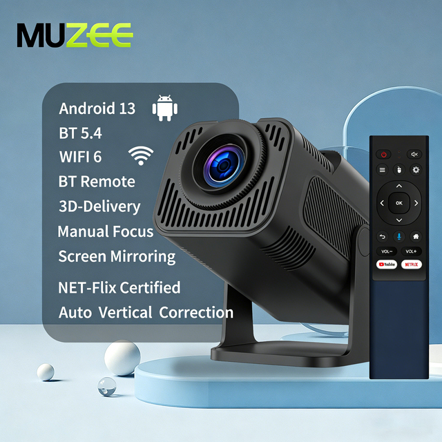 ISMARTX11S HY320mini 720P 4K Android 13 200 Ansi Dual-Band WiFi LCD Projector Built-in Speakers Portable Home Theater 1-Year