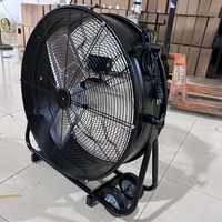 Ventilateur de sol industriel portable à haute vitesse, ventilateur d'évacuation vertical à tambour en aluminium électrique de 24/30/36 pouces
