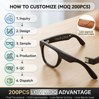 Gafas inteligentes inalámbricas con audio, cámara, soporte para grabación de video, chat multilingüe, llamadas manos libres y reproducción de música.