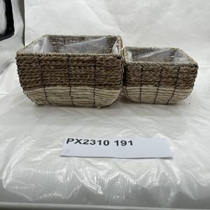 Vente en gros de pot de fleur en corde de maïs en jonc de mer naturel fait à la main panier de jardin en paille tissée pour la maison pour les cadeaux de plantes - Product Image 2