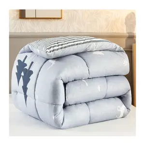 Tùy chỉnh chất lượng cao ấm áp và thoải mái xuống lông Comforter xuống bông Comforter rửa bông in giường xuống Comforter