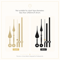 Mecanismo de Reloj de Cuarzo Silencioso de 31 mm (1-1/5 Pulgadas) con Eje Largo y Alto Torque, 4 Juegos de Agujas, para Reparación DIY de Relojes de Pared