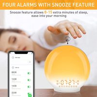 Réveil avec Application Tuya Intelligente, Horloge de Table Électronique Alimentée par USB, Réveil Numérique, WIFI