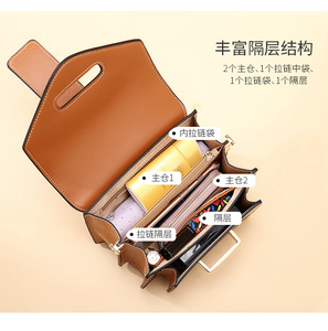 Sac à bandoulière pour femme en cuir véritable de haute qualité, sac à main élégant et tendance, sacoche bandoulière pour femme, vente en gros d'usine - Product Image 4