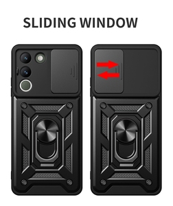 Offre Spéciale fenêtre coulissante pleine caméra lentille porte-anneau de protection étui de téléphone portable pour Vivo V29e Y200 S16 Pro V27e - Product Image 6