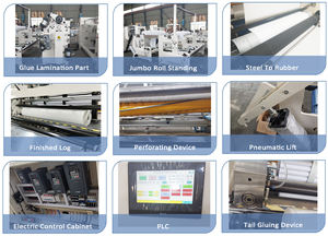 Máquina Rebobinadora y Cortadora <span class=keywords><strong>de</strong></span> Papel Higiénico <span class=keywords><strong>de</strong></span> 2800 mm con Ancho <span class=keywords><strong>de</strong></span> Rollo Ajustable y Control PLC - Product Image 6