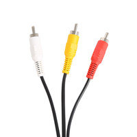 Cordon de câble audio-vidéo composite AV de haute qualité 3RCA mâle à 3RCA mâle en PVC pour lecteurs DVD