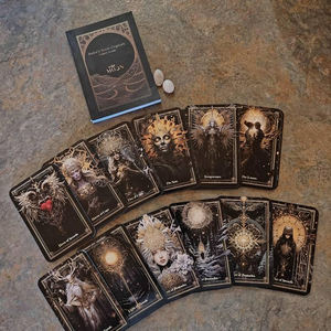 Tarot <span class=keywords><strong>de</strong></span> Papel Ecológico Personalizado, Videntes Lunares, 78 Páginas, Impresión, Embalaje, Cartas del Tarot, Guía, Bordes Dorados/Plateados, Oráculo - Product Image 1