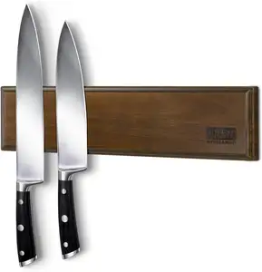 Walnut Magnetic Knife Holder with Multi Purpose Functionality as Knife Magnet