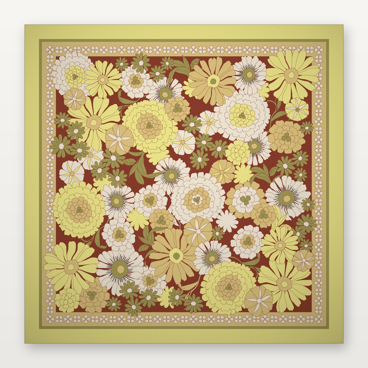 colorful Yellow mahjong mat