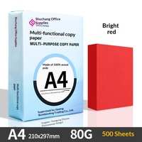 Papel de Impresora Multicolor A4 de 80 g/m², 500 Hojas, Tono Rosa, Resistente a las Manchas, Superficie Lisa