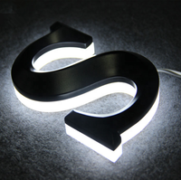 Enseigne LED personnalisée, publicité rétroéclairée, logo de bureau en métal doré, lettres d'enseigne, enseigne LED intérieure et extérieure, enseigne murale 3D LED
