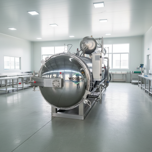 Autoclave industriel horizontal pour la stérilisation à la vapeur des aliments en conserve (champignons, fruits, légumes) - Product Image 1
