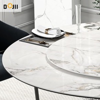 Ensemble de table à manger ronde moderne et élégante pour 10 personnes, mobilier de restaurant pour cuisine ou hôtel avec 10 chaises de table à manger