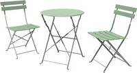 Ensemble table et chaises pliantes en métal - Chaise en acier colorée pour patio, mobilier d'extérieur pour jardin et café