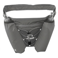 Sac banane de course unisexe 2L léger et portable en polyester imperméable avec fermeture éclair pour sports de plein air et cyclisme (pour téléphone)