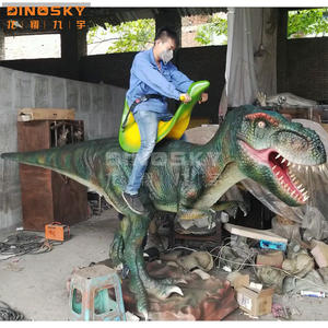 Voiture électrique dinosaure <span class=keywords><strong>T</strong></span>-<span class=keywords><strong>rex</strong></span> manèges <span class=keywords><strong>t</strong></span>élécommande monnayeur dans le parc d'attractions DINOSKY - Product Image 1