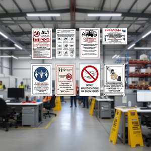 Panneaux de signalisation de prévention et de sécurité « Prendre les mesures nécessaires et prévenir les risques » pour coursiers, 200 x 300 mm, pour usage professionnel - Product Image 3