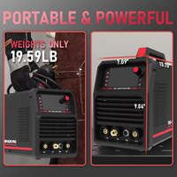 Soldadora TIG Portátil YEESTECH de Aluminio AC/DC 200A con Pulsos, Pantalla LED Grande, Inversor Digital STICK/TIG, Doble Voltaje 110/220V