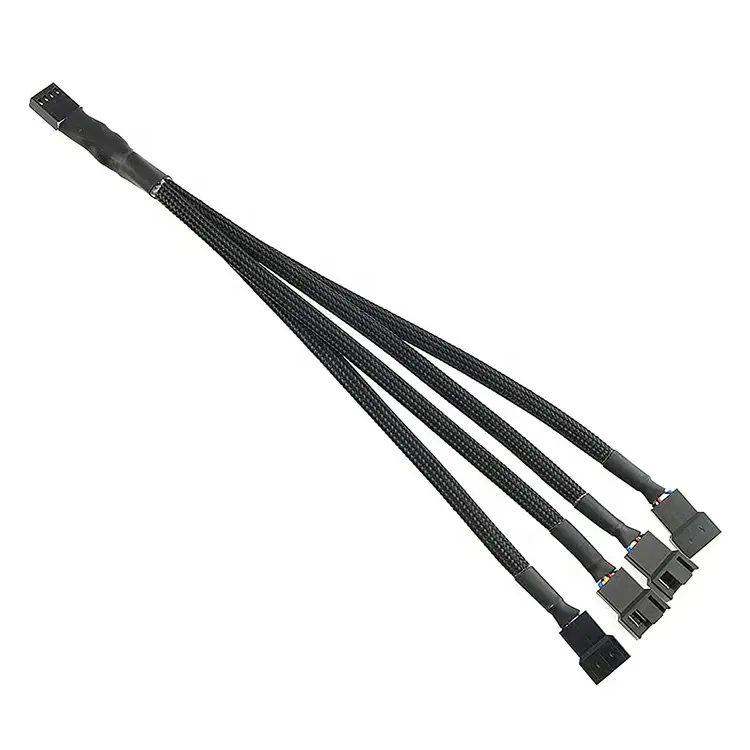 UpHere 12V 4PIN ספליטר כבל 4PIN PWM מאוורר כוח הארכת 1 כדי 4 ממיר עבור מחשב קירור מאוורר