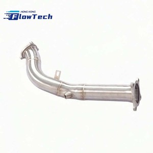 ท่อลงสแตนเลส T304 คุณภาพสูง FlowTech พร้อมผิวขัดเงาสำหรับ Audi A4 A5 Q5 2.0T – ติดตั้งแบบยึดโดยตรง - Product Image 1