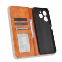 Housse en cuir PU rétro pour Tecno Spark 10 Pro K17 Stand Wallet Flip Folio Phone Case
