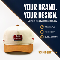 Gorras Personalizadas de 5 Paneles, Estilo Deportivo de Dos Tonos, con Logotipo Bordado, Tela de Nailon, para Uso Empresarial