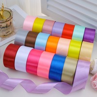 Ruban en satin 3,8 cm, vente chaude 2026, pour emballage cadeau, ruban en polyester pour fleurs et boîtes cadeaux, rouleau de 25 yards pour emballage de cadeaux