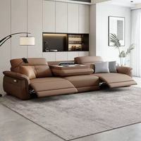 Das Neueste Europäische Moderne Wohnzimmer-Sofa Elektrischer Loungesessel Ledersofa-Set Design