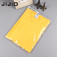 Sacs en plastique pour t-shirts en gros JiJiD, sacs givrés, logo personnalisé, emballage en plastique scellé pour t-shirts, sacs à fermeture éclair transparents
