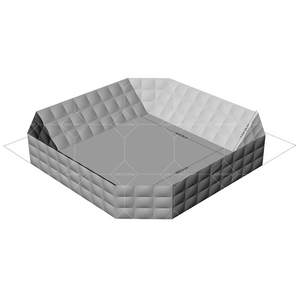 Cage de combat octogonale gonflable professionnelle extra-haute AirFunPro pour MMA, lutte, taekwondo, karaté (PVC) - Product Image 4