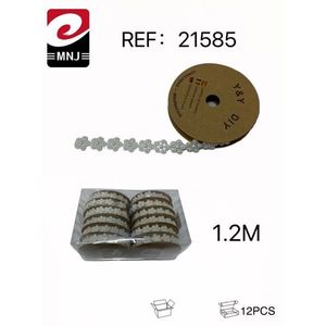 Flower Beads Cordones 1.2M DIY Craft Decorative Trim 12Pcs - Product Image 3