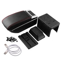 Boîte de rangement universelle rotative pour accoudoir central de voiture, console d'accoudoir, nouveau