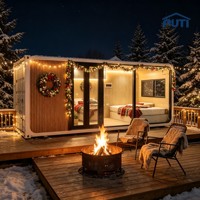 Cabane en bois de qualité supérieure de 26 m², maison préfabriquée modulaire avec salle de bain, prête pour le camping