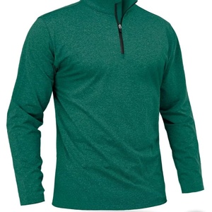 Camisetas de Golf de Manga Larga para Hombre, Forradas de Felpa Premium, Color Heather, Juego de 14 Sudaderas con Media Cremallera, Personalizables con Impresión, Peso Medio - Product Image 1