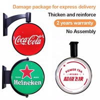Boîte à lumière LED personnalisable pour intérieur et extérieur avec logo Panneau publicitaire direct d'usine avec cadre en aluminium Boîte à lumière rotative rotative