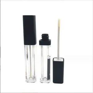 Spot 10ml square frosted lip glazed tube with middle section square tube package lipstick tube lip gloss empty bottle