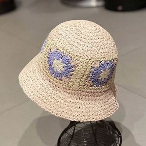 Wholesale Handmade Floral Fisherman's <b>Hat</b> <b>Straw</b> <b>Hat</b> Women Summer Outing Shade Crochet <b>Straw</b> Bucket <b>Hats</b> - Product Image 5