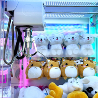 Machine de jeu de pêche aux peluches de luxe commerciale avec éclairage LED, fonctionnement par pièces et code QR pour centre d'amusement