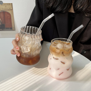 Taza de café de vidrio transparente de alta calidad, <span class=keywords><strong>forma</strong></span> de gota de <span class=keywords><strong>agua</strong></span> para el hogar y el Bar, tazas de calidad con logotipo personalizable para fiestas - Product Image 5