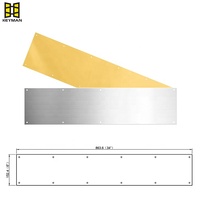 Plaque de protection en acier inoxydable de haute sécurité KEYMAN pour accessoires de quincaillerie de porte