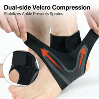 Attelle de cheville élastique réglable, manchon de compression respirant pour le soulagement de la douleur, la récupération et la protection anti-entorse de la voûte plantaire