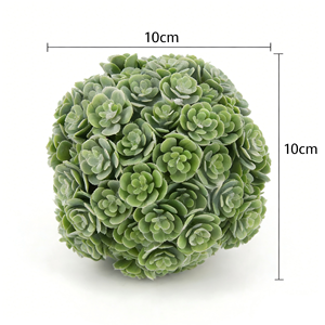 Pianta Succulenta Artificiale di Alta Qualità, <span class=keywords><strong>Mini</strong></span> Sfera di Rose Finte per Decorazione Casa e Ufficio, Composizione di Piante <span class=keywords><strong>Succulente</strong></span> Finte in Vaso - Product Image 6