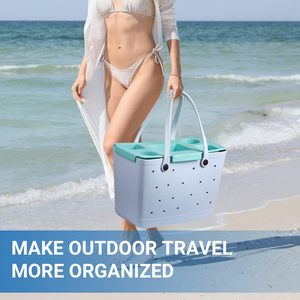 Bandeja Organizadora Superior para Bolsa Bogg, Tapa de Almacenamiento con Portavasos para Bolsa Bogg XL, para Vasos Stanley de 30oz y 40oz, Inserto para Mesa de Playa o Viaje - Product Image 6