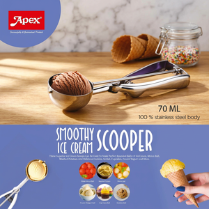 Cuillère à glace Anax Smoothy 70ML en acier inoxydable, outil manuel à démoulage facile - Product Image 1