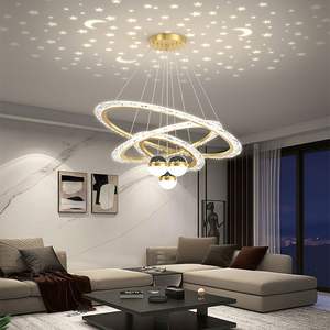 New Design Starry Sky Nordic Dining <b>Room</b> Acrylic Ring Circle Led Pendant <b>Light</b> <b>for</b> Restaurant - Product Image 6