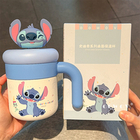 Tasses Isothermes Disney en Acier Inoxydable pour Café et Lait avec Couvercles, Pailles et Bouteille – Idéales pour le Bureau et un Cadeau
