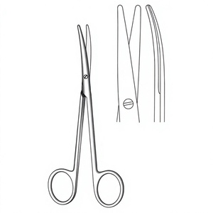 Ciseaux Metzenbaum 15 cm / 6 pouces, ciseaux chirurgicaux courbes à bout arrondi, acier inoxydable, instrument chirurgical - Product Image 1