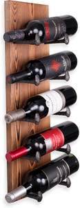 Rústico montado en la pared recuperado ferrocarril Spike Cast 5 botellas hogar cocina comedor Bar madera Vertical estante para <span class=keywords><strong>vino</strong></span> titular - Product Image 4