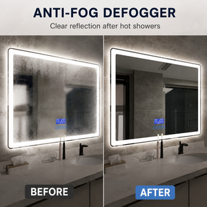 Waterproof Defogger <strong>Smart</strong> LED Bathroom <strong>Mirror</strong> with Bluetooth Speaker, Radio &amp; Touch Control - Rectangle - Product Image 2